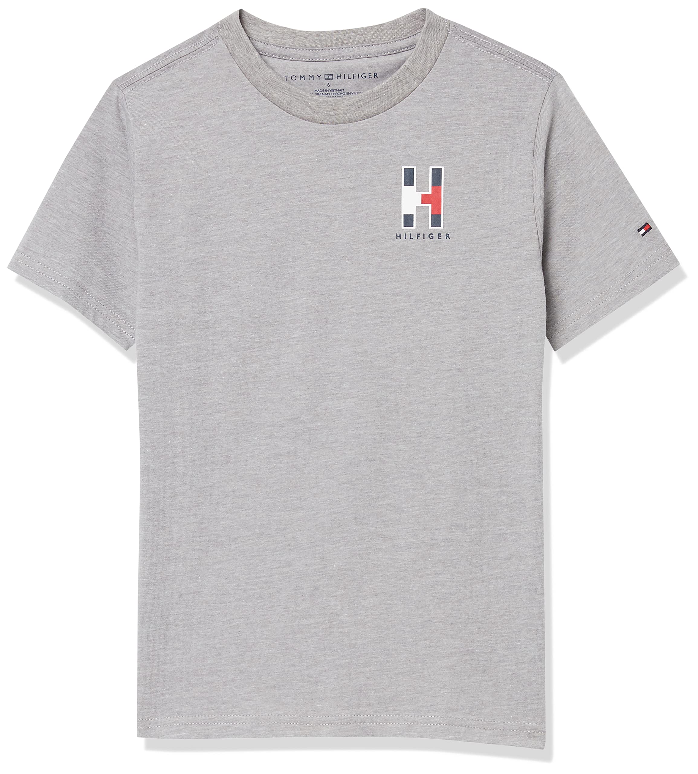 Tommy Hilfiger Boys' Short Sleeve Solid Matt Crew Neck T-Shirt, Soft, Comfortable, Relaxed Fit
